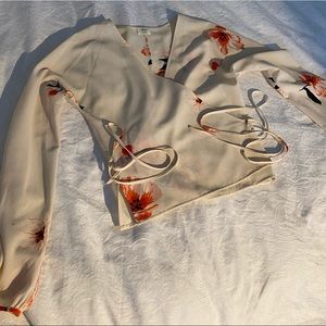 Wilfred crepe wrap top
